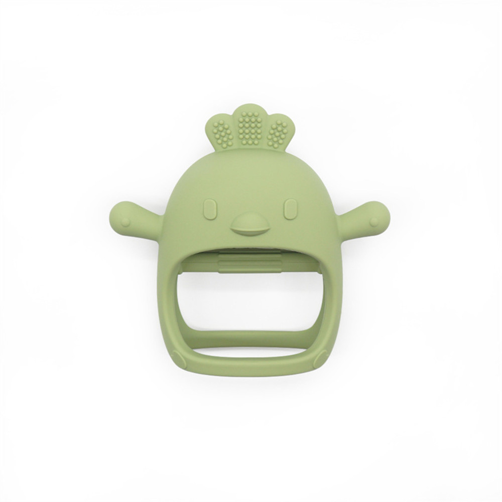 Baby Silicone Teether Toys Cartoon Chick Shape For Chewing Training Hollow Design For Easy Grip Soo 5