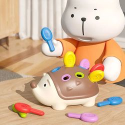 montessori baby hedgehog toy, fine motor skills sensory toys for toddlers, educational learning toys kids birthday gifts