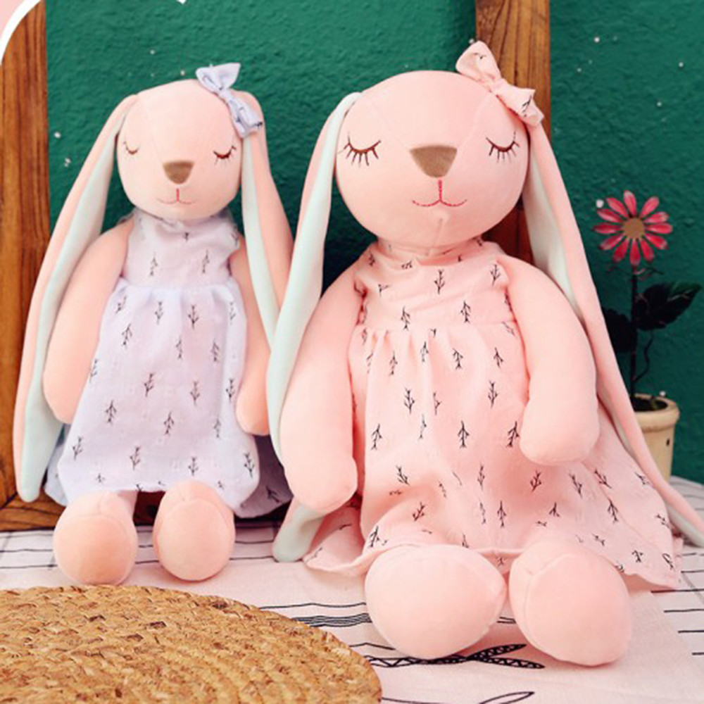 Cute Bunny Soothing Rabbit Doll, Soft Sleeping Plush Doll Toy for Kids, Stuffed Animal for Comfort & Cuddles