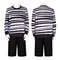 Movie Addams Family Pugsley Addams Cosplay Costume, Wednesday's Younger Brother Outfit with Tops & Pants for Halloween