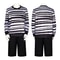 Movie Addams Family Pugsley Addams Cosplay Costume, Wednesday's Younger Brother Outfit with Tops & Pants for Halloween