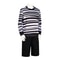 Movie Addams Family Pugsley Addams Cosplay Costume, Wednesday's Younger Brother Outfit with Tops & Pants for Halloween