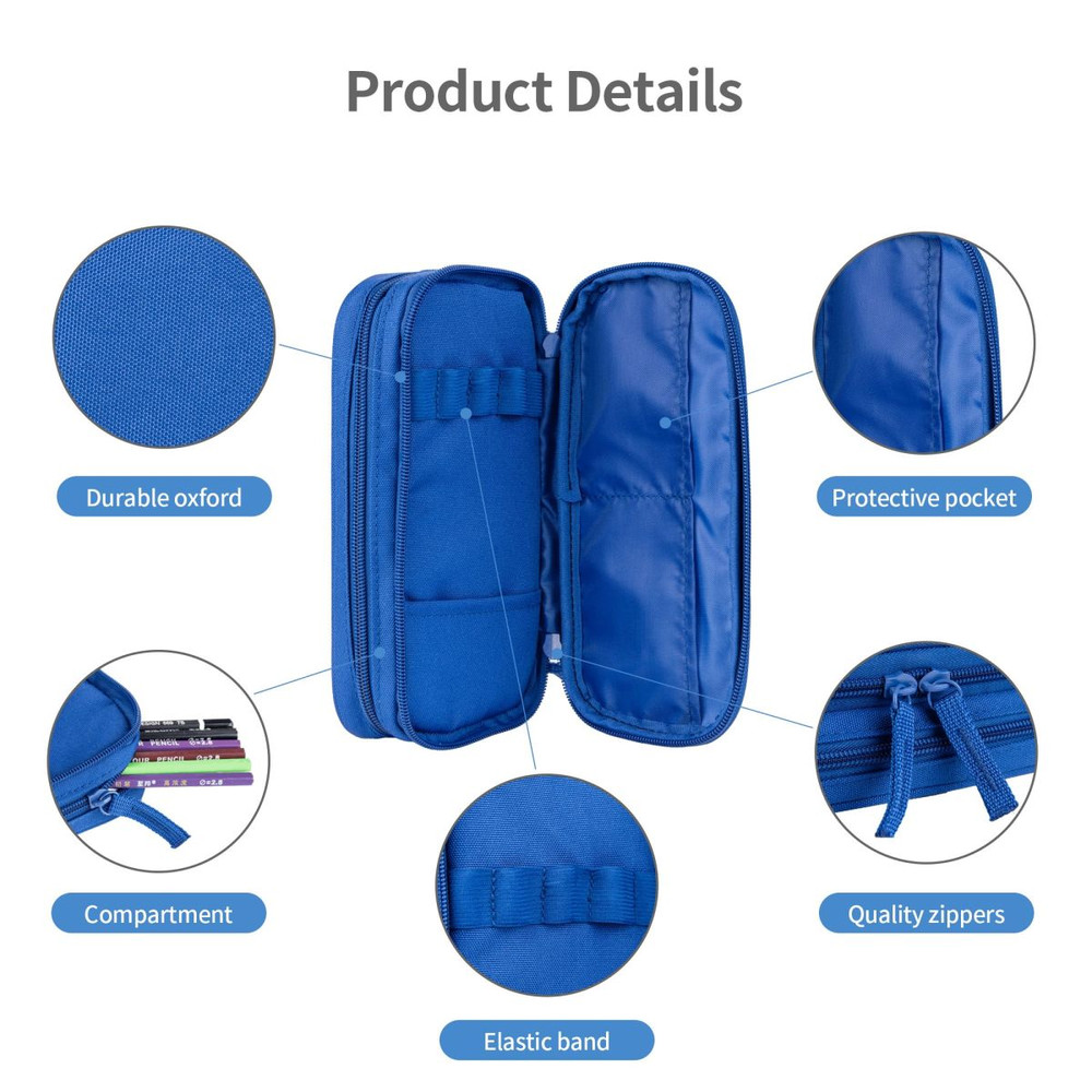 Kpop Demon Hunters Rumi & Jinu Pencil Case, Big Capacity Double Layer Fashion School Bag for Stationery Organizer