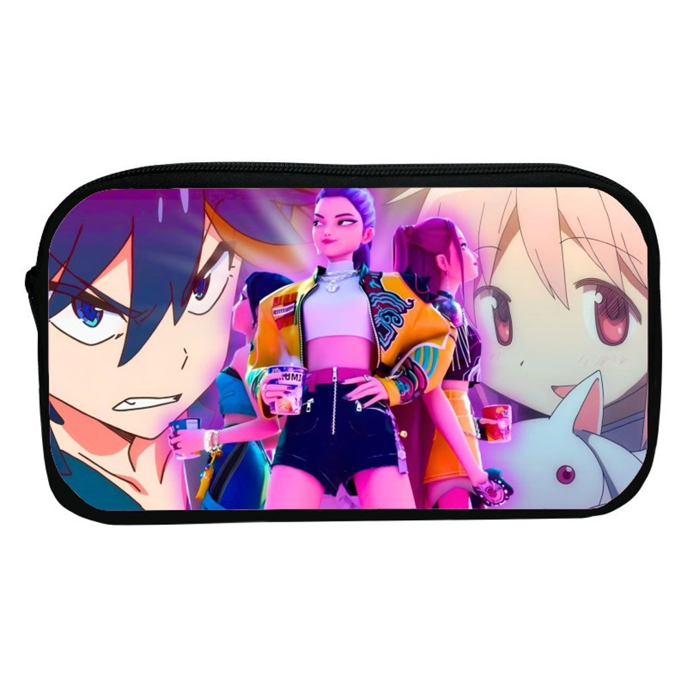 Demon Hunters KPop School Pencil Case Large Retro Zipper Pouch For Boys  Girls To Organize Pens Mar 9