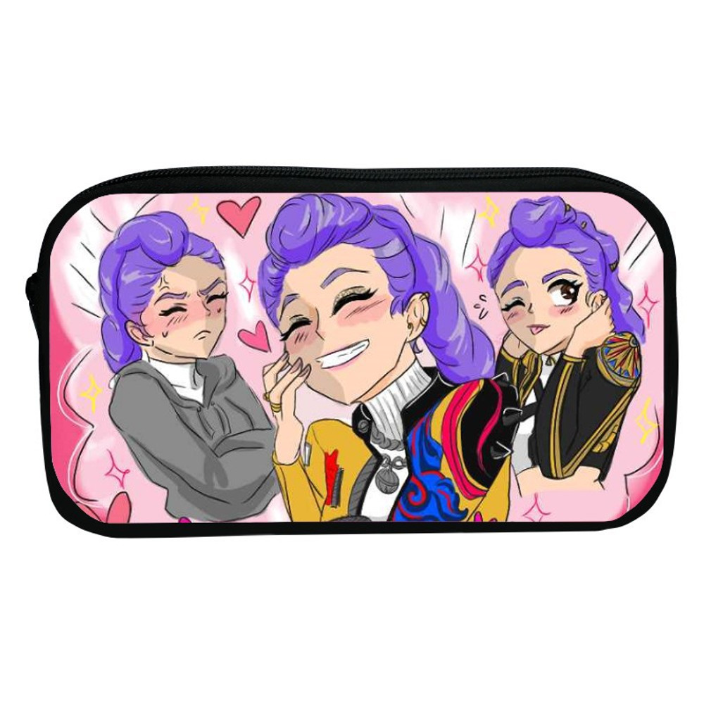 Demon Hunters KPop School Pencil Case Large Retro Zipper Pouch For Boys  Girls To Organize Pens Mar 8