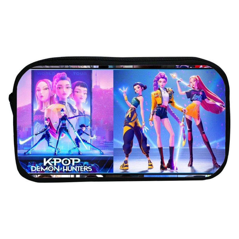 Demon Hunters KPop School Pencil Case Large Retro Zipper Pouch For Boys  Girls To Organize Pens Mar 5