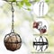 Squirrel Proof Metal Suet Ball Bird Feeder With Chain Outdoor Garden Hanging Feeder For Wild Birds 1