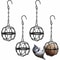 Squirrel Proof Metal Suet Ball Bird Feeder With Chain Outdoor Garden Hanging Feeder For Wild Birds 2