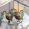 Squirrel Proof Metal Suet Ball Bird Feeder With Chain Outdoor Garden Hanging Feeder For Wild Birds 0