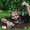Halloween Zombie Crawling Horror Decor, Scary Led Lights Zombie Holding Lantern Outdoor Figurine Light