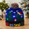 Snowman Knitted Christmas Hat with Colorful LED Lights, Warm Winter Cap for Adults & Kids, Xmas Party Decor and Novelty