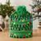 Snowman Knitted Christmas Hat with Colorful LED Lights, Warm Winter Cap for Adults & Kids, Xmas Party Decor and Novelty