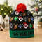 Snowman Knitted Christmas Hat with Colorful LED Lights, Warm Winter Cap for Adults & Kids, Xmas Party Decor and Novelty