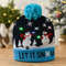 Snowman Knitted Christmas Hat with Colorful LED Lights, Warm Winter Cap for Adults & Kids, Xmas Party Decor and Novelty
