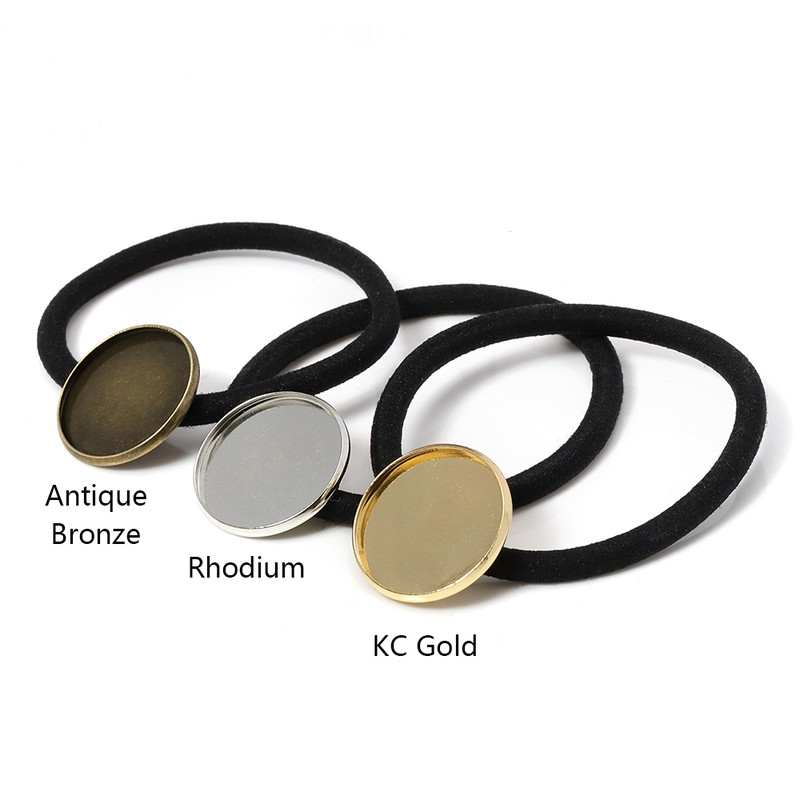 DIY Jewelry Making Bases,10pcs Multi Size Copper Cabochon Settings for Handmade Hair Accessories,Scrunchies and Headband