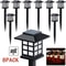 Automate Your Garden's Glow: 8 Pack Waterproof Solar Pathway Lights for Yard, Patio, Walkway & Driveway Landscape Decor