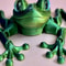 Multi Joint Movable Frog Model, 3D Printed Cute Animal Toy, Glittering Eyes, Realistic Simulation, Room Decor