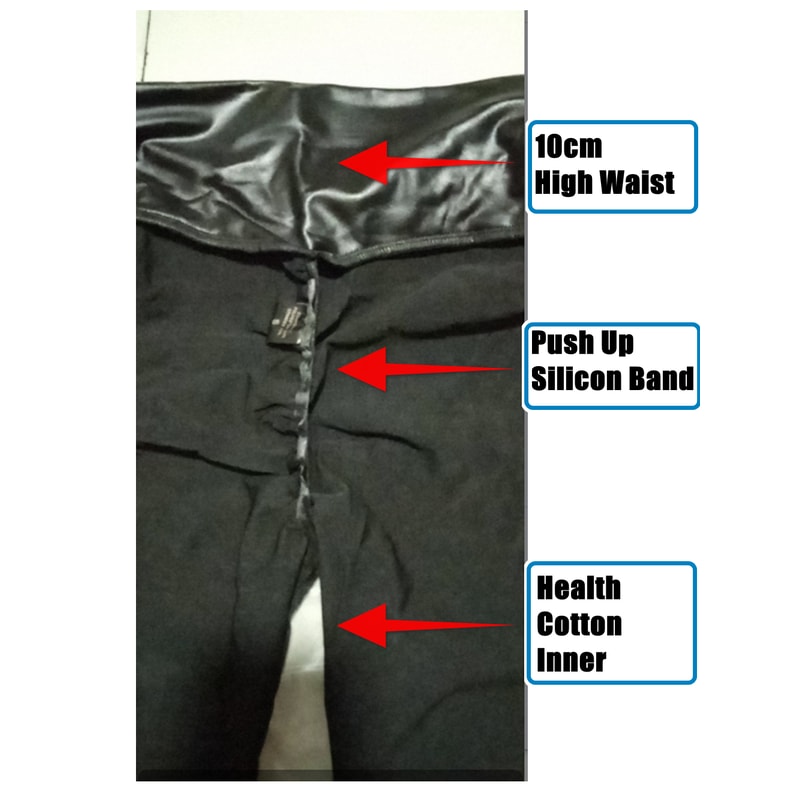 Butt Lifting Leggings for Women, High Waisted Faux Leather, Silicone Pull Up Band, Stretchy Tummy Control Ass Pants