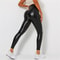 Butt Lifting Leggings for Women, High Waisted Faux Leather, Silicone Pull Up Band, Stretchy Tummy Control Ass Pants