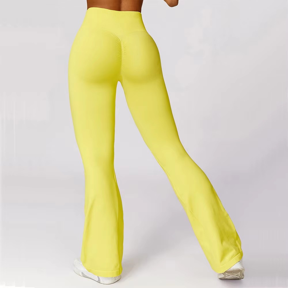 Seamless Flare Leggings, High Waist Yoga Pants, Wide Leg Workout Pants, Women Fitness Flared Trousers