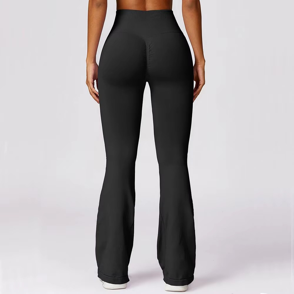 Seamless Flare Leggings, High Waist Yoga Pants, Wide Leg Workout Pants, Women Fitness Flared Trousers