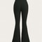 High Waist Ribbed Flared Leggings Womens Solid Color Slim Fit Casual Workout Fitness For Spring Aut 1