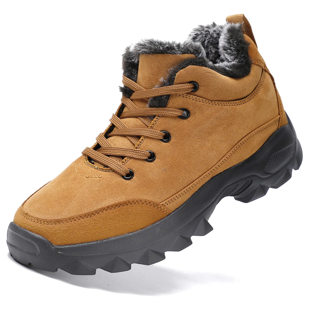 Mens Winter Snow Boots Warm Ankle Boots With Fur Male Outdoor Sneakers Botas Hombre Botines Cold We 6