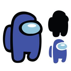 among us blue impostor svg