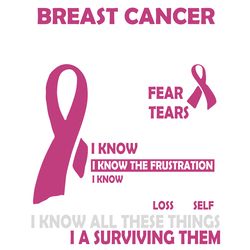 fear tears breast cancer svg