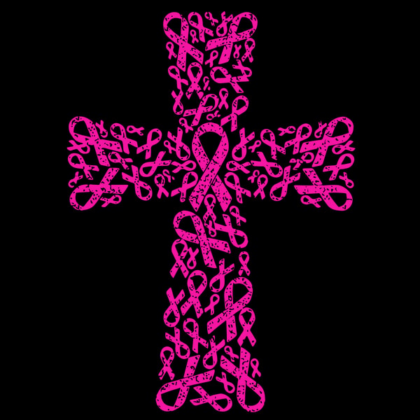 Cancer Ribbon Cross Pink Ribbon Cross vector Breast Cancer Svg | Inspire Uplift