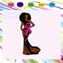 breast cancer black girl breast cancer cancer svg