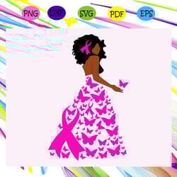 breast cancer black girl shirt breast cancer cancer svg