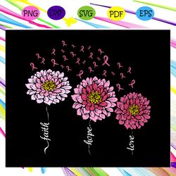 faith hope love pink daisy flower breast cancer awareness breast cancer breast cancer svg