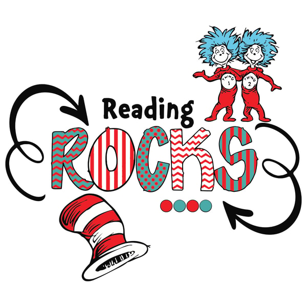 Reading Rocks Svg Seuss Reading Rocks Svg | Inspire Uplift
