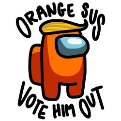 orange sus vote him out trending svg