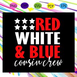 red white blue cous crew american svg