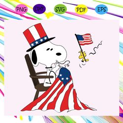 snoopy dog dependent american flag dependence day svg