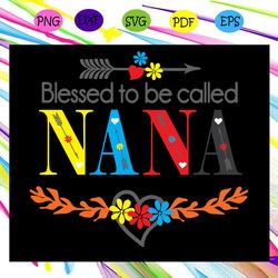 blessed to be call nana svg