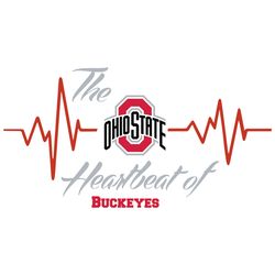 the ohio state heartbeat of buckeyes svg