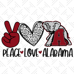 peace love alabama svg