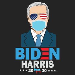 biden harris face mask trending svg
