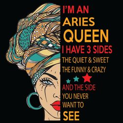 i am an aries queen i have   sides svg