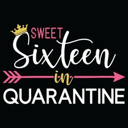 sweet sixteen in quarantine svg