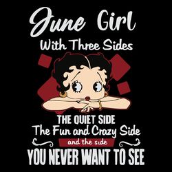 june girl with three sides betty boop betty boop svg