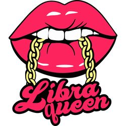 libra lip queen birthday svg