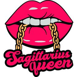 sagittarius queen pretty lip birthday svg