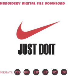 nike swoosh just do it embroidery design logo download file