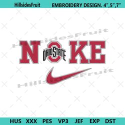 nike ohio state buckeyes swoosh embroidery design download file