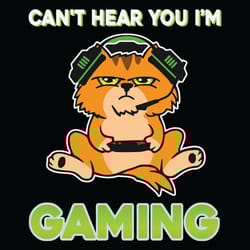 can not hear you i am gaming svg