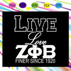 live love finer since 1920 zeta svg